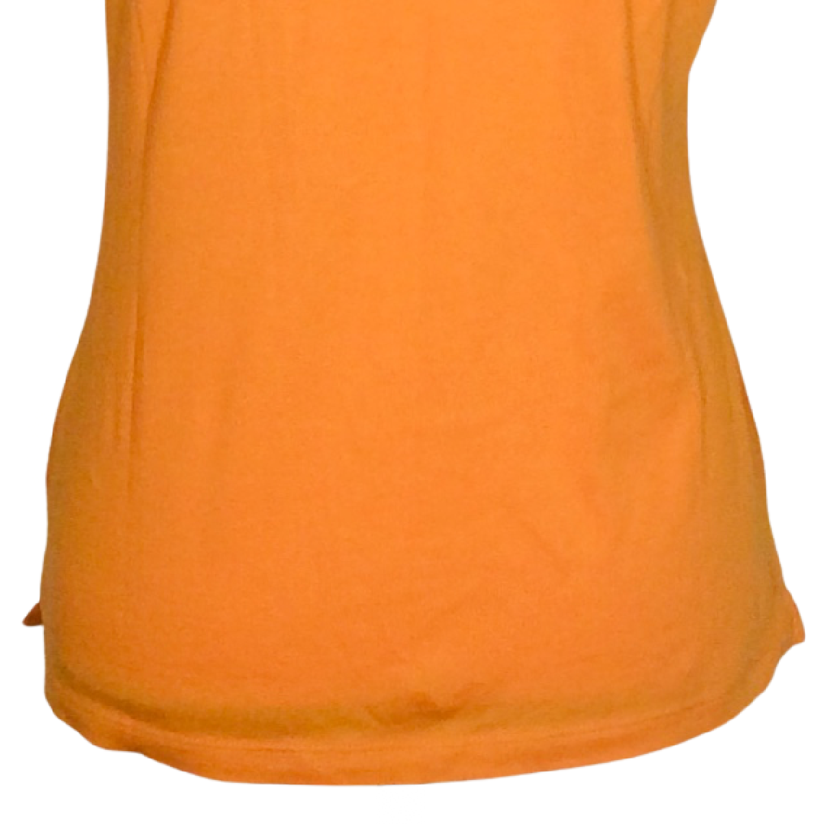 Lands End Women Size XS (2/4) T-Shirt Short Sleeve Orange Embroidered Neckline