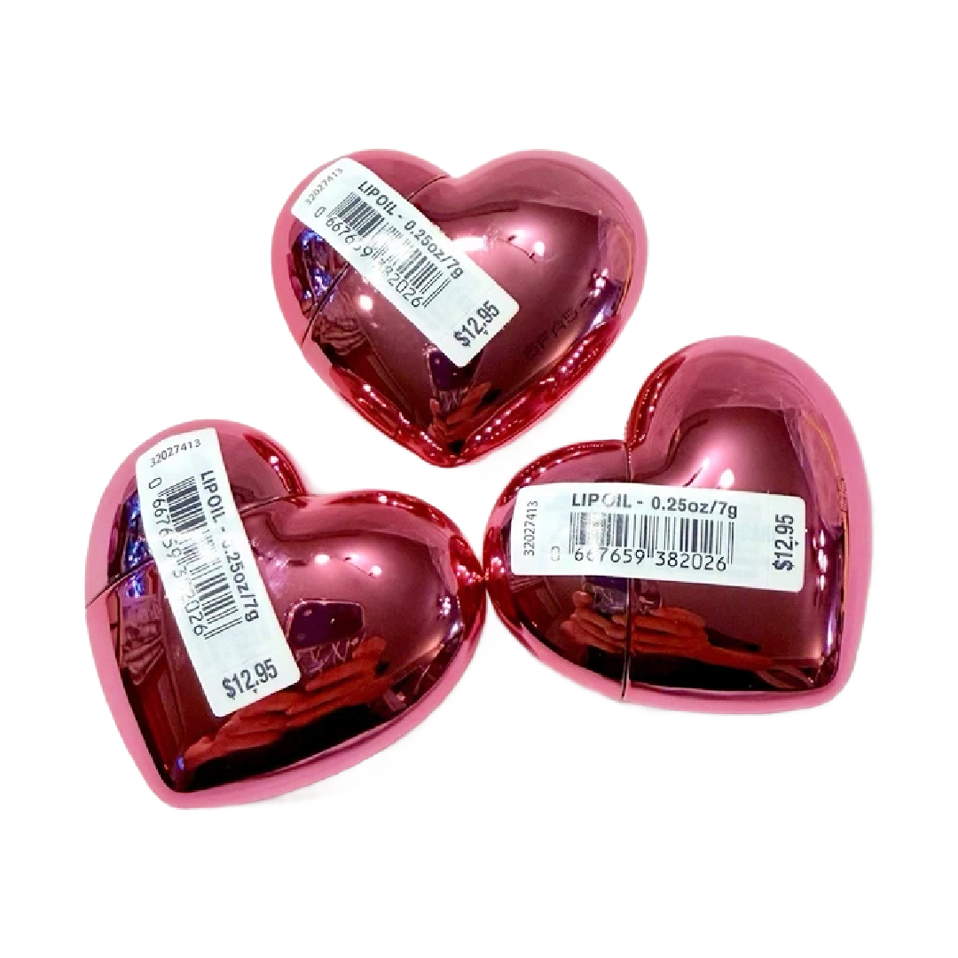 Bath and Body Works Strawberry Pound Cake Lip Oil New Lot of 3 Hearts