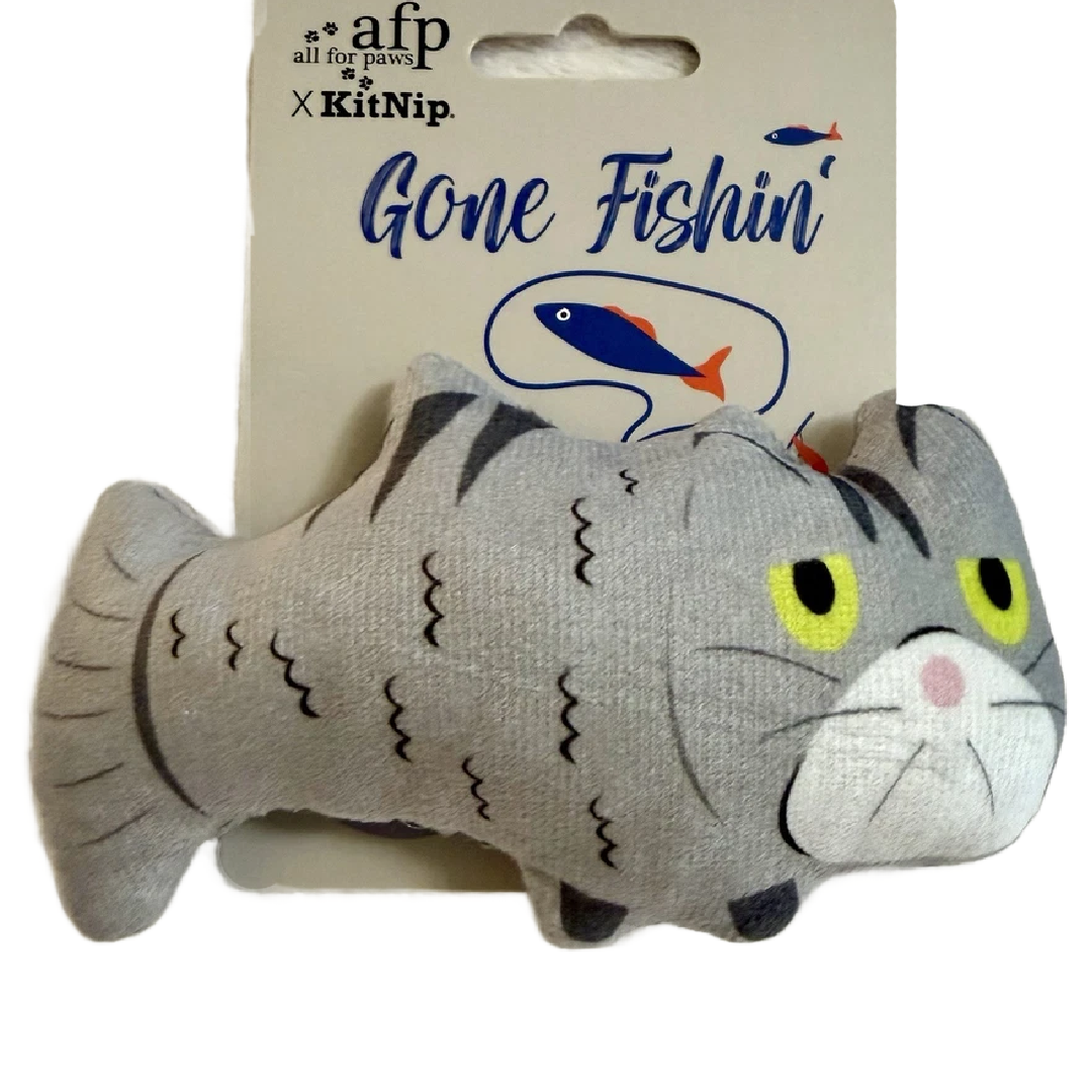 KitNip Kitty Cat Interactive Catnip Plush Catfish Fishing Pole Lot of 4 Toys New