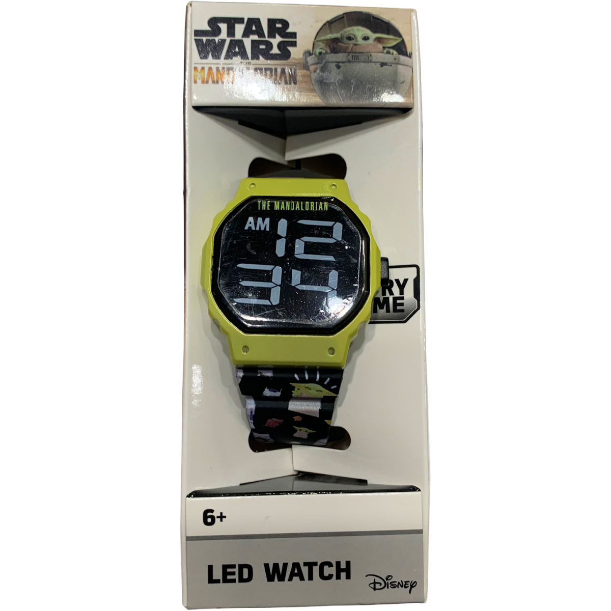 Star Wars Mandalorian Baby Yoda LED Watch Yellow Octagon Face Digital Unisex NEW