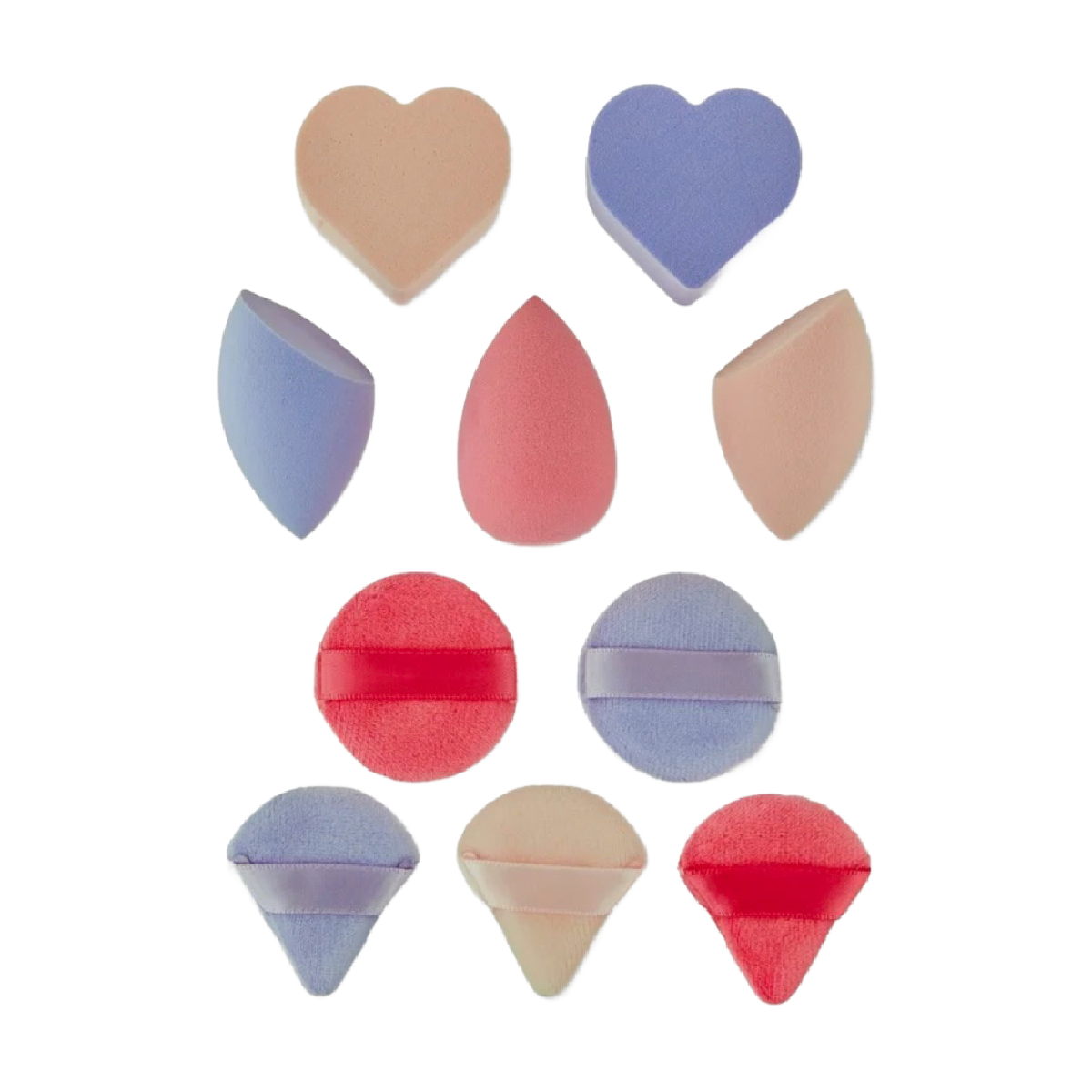 Bridgerton True Love 10 Piece Makeup Blending Sponges & Powder Puffs New Set