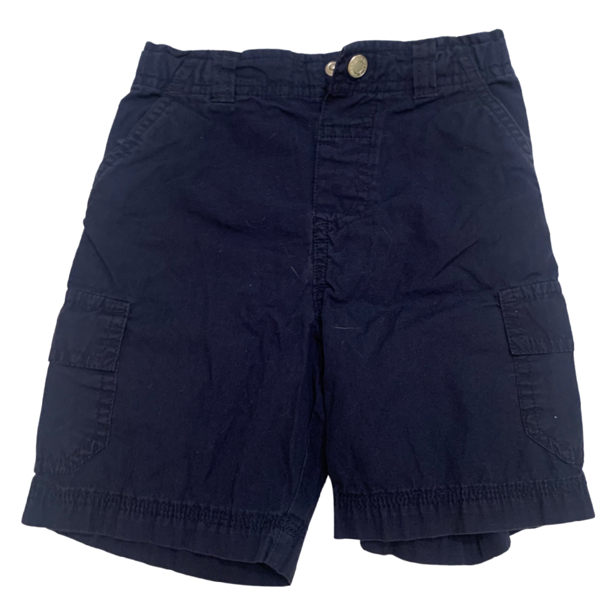 Lot of 2 Toddler Boys Shorts Size 3T Maroon & Navy Blue Elastic Adjustable Waist