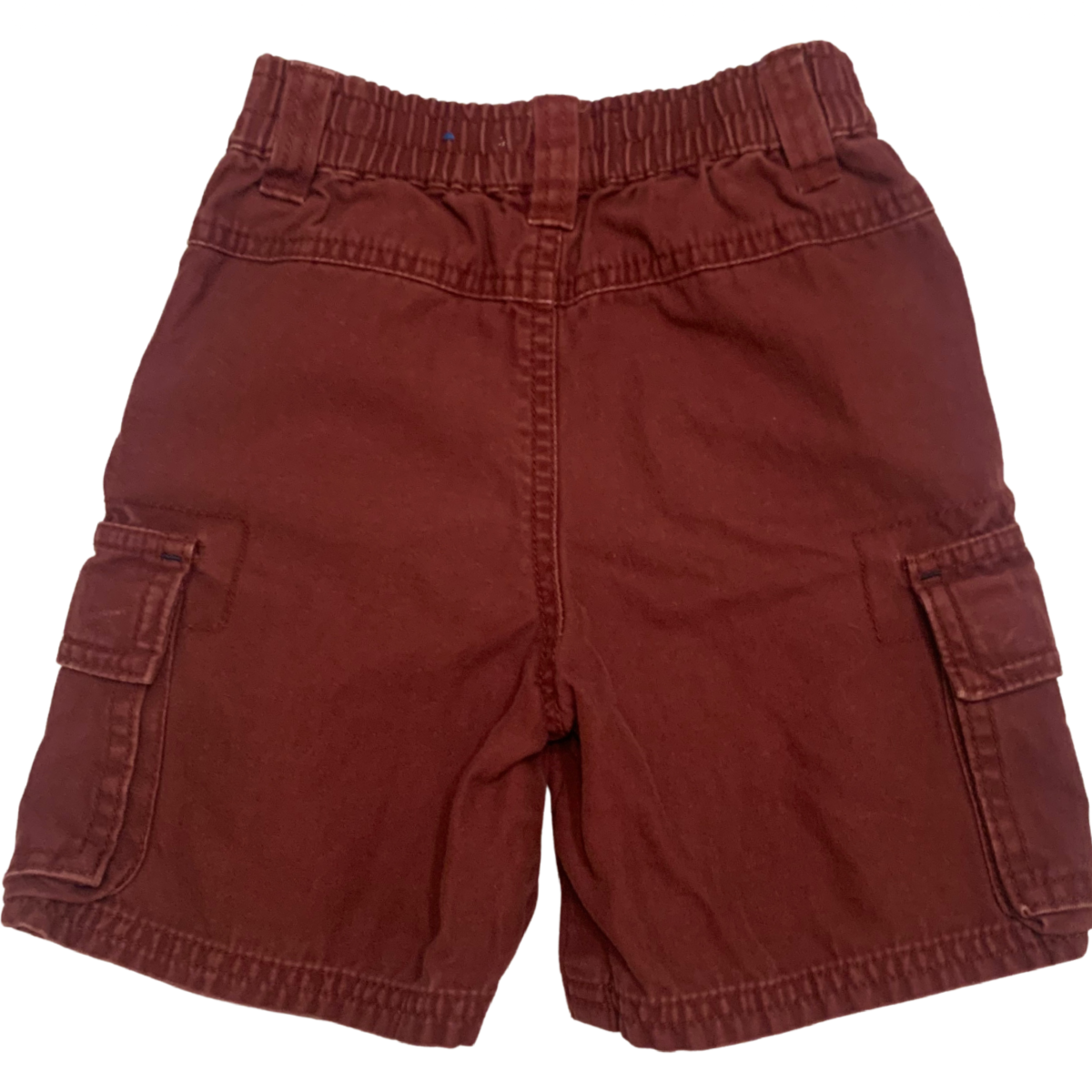 Lot of 2 Toddler Boys Shorts Size 3T Maroon & Navy Blue Elastic Adjustable Waist