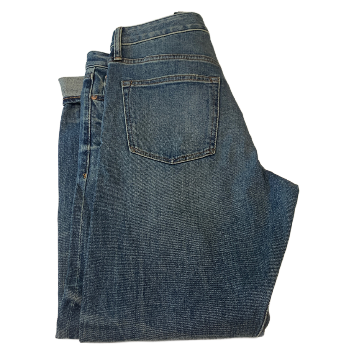 $148 Express Stretch Selvedge Jeans Slim Medium Wash Colorway Button 32x30 NWT