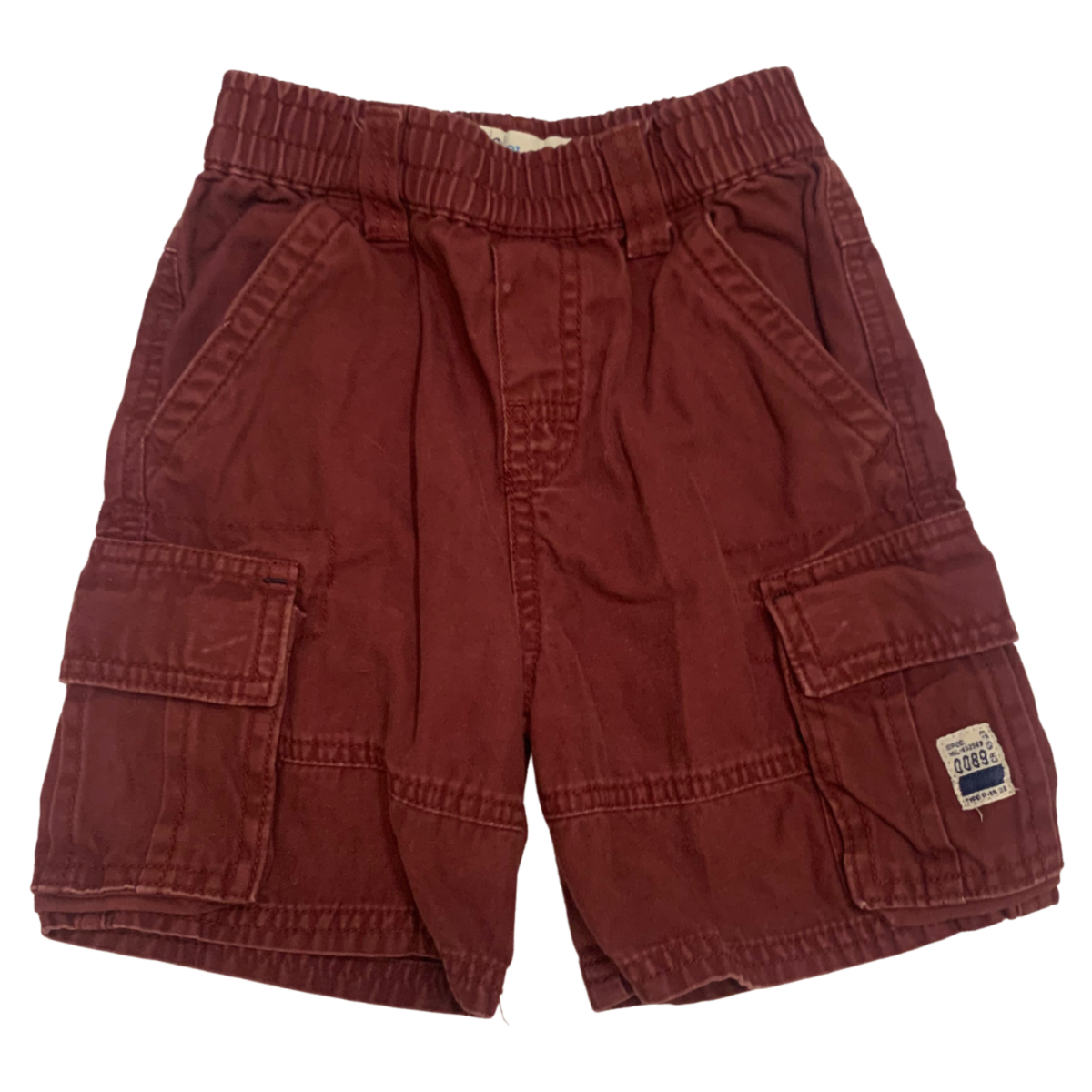 Lot of 2 Toddler Boys Shorts Size 3T Maroon & Navy Blue Elastic Adjustable Waist