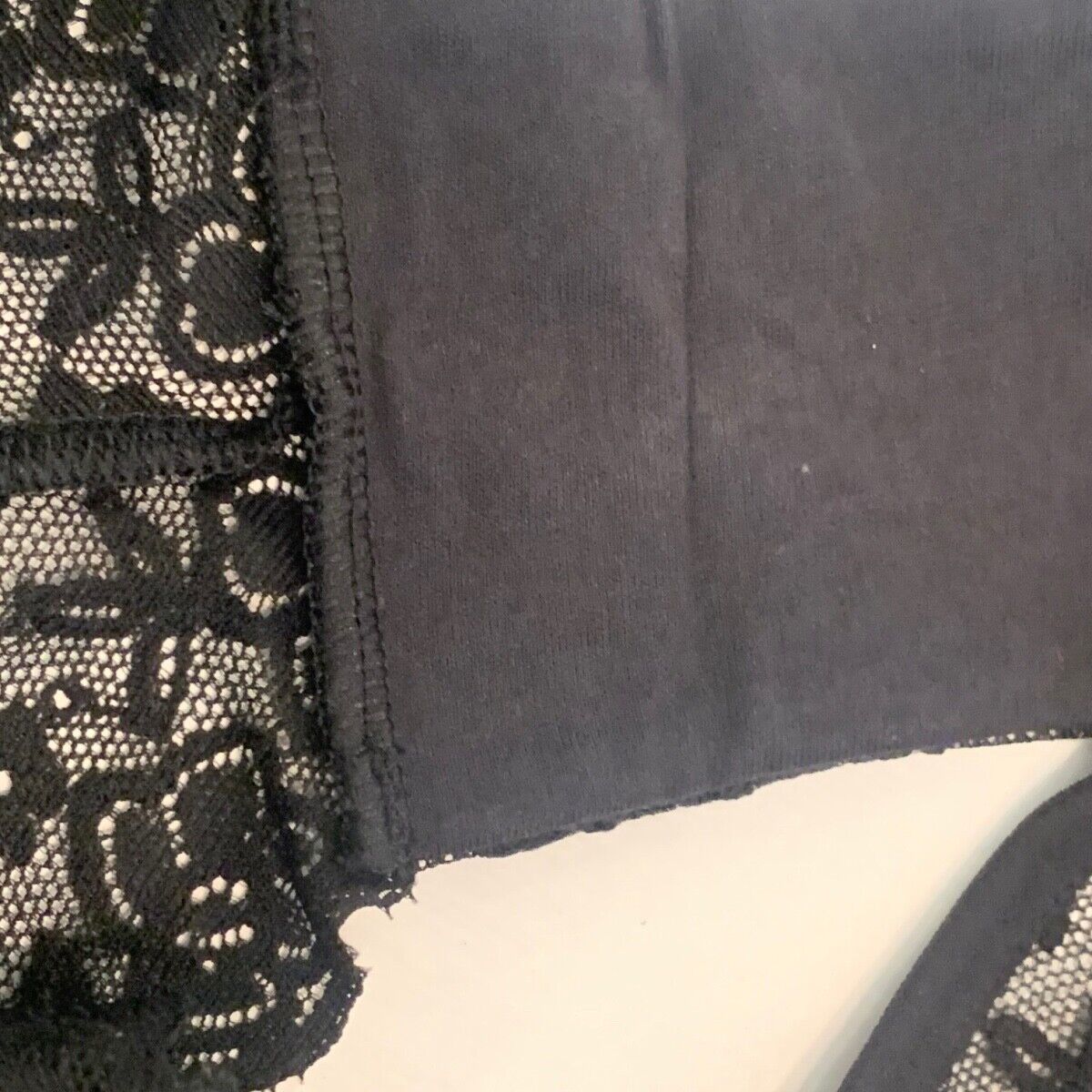 Lace Cheeky Bikini Panties Size Large (12/14) Low-Rise Black Underwear NEW