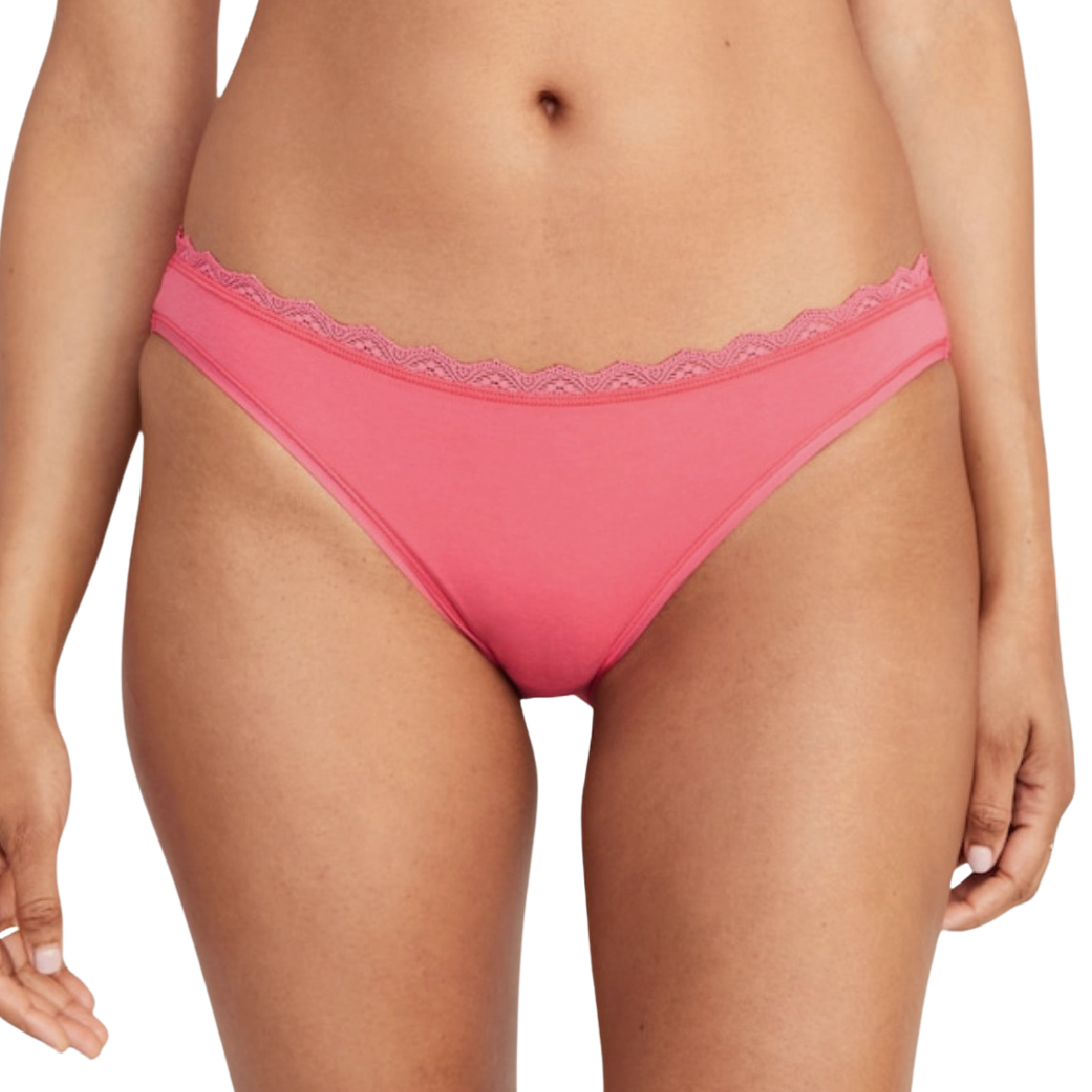 Mid-Rise Lace Trim Plus Bikini Daylily Pink Underwear Lot of 4 Pairs NWT