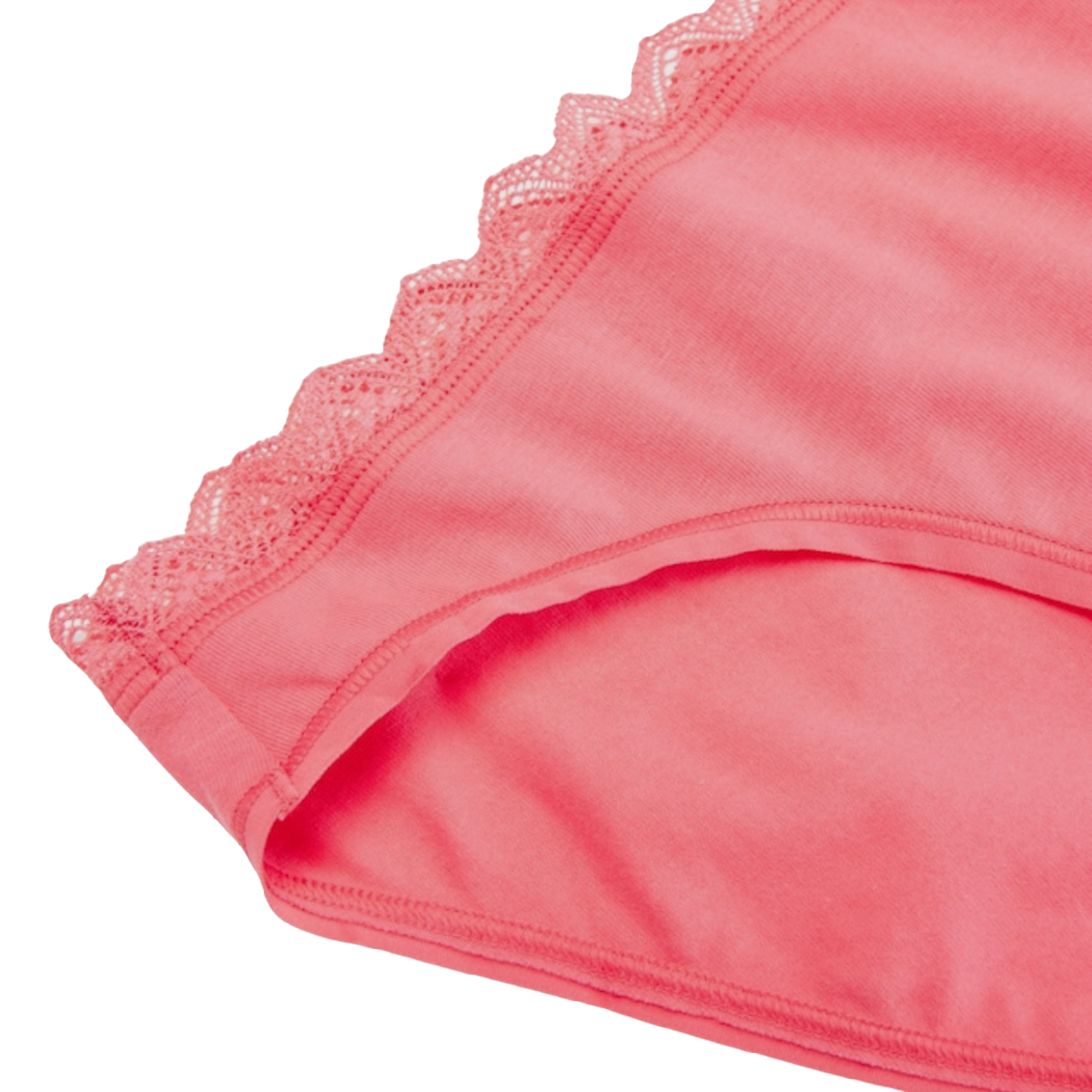 Mid-Rise Lace Trim Plus Bikini Daylily Pink Underwear Lot of 4 Pairs NWT