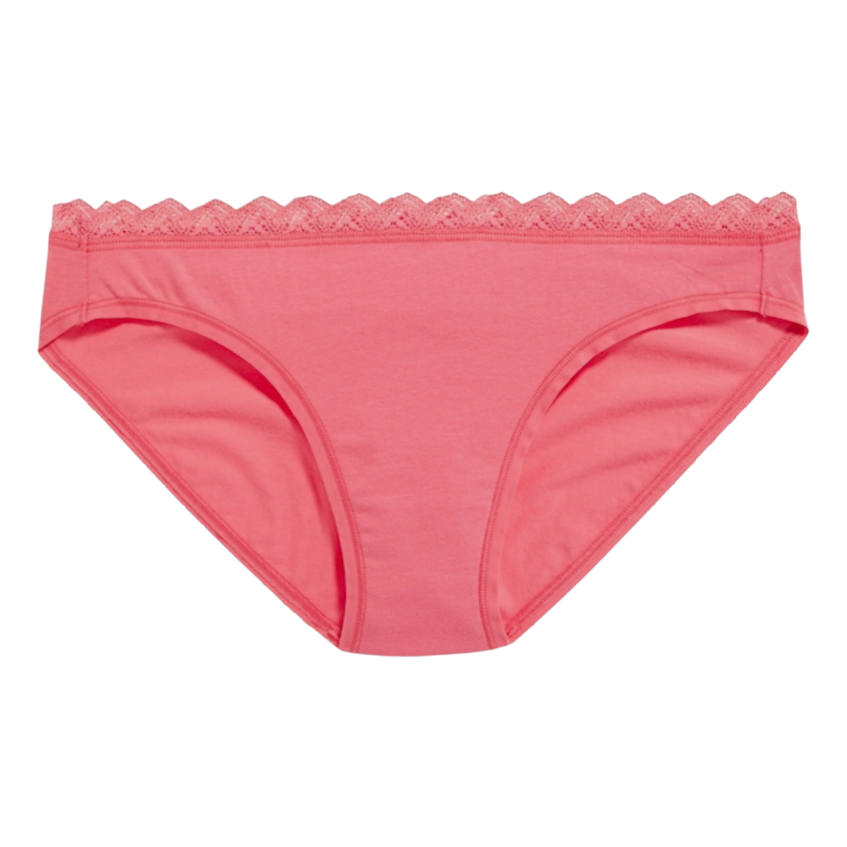 Mid-Rise Lace Trim Plus Bikini Daylily Pink Underwear Lot of 4 Pairs NWT