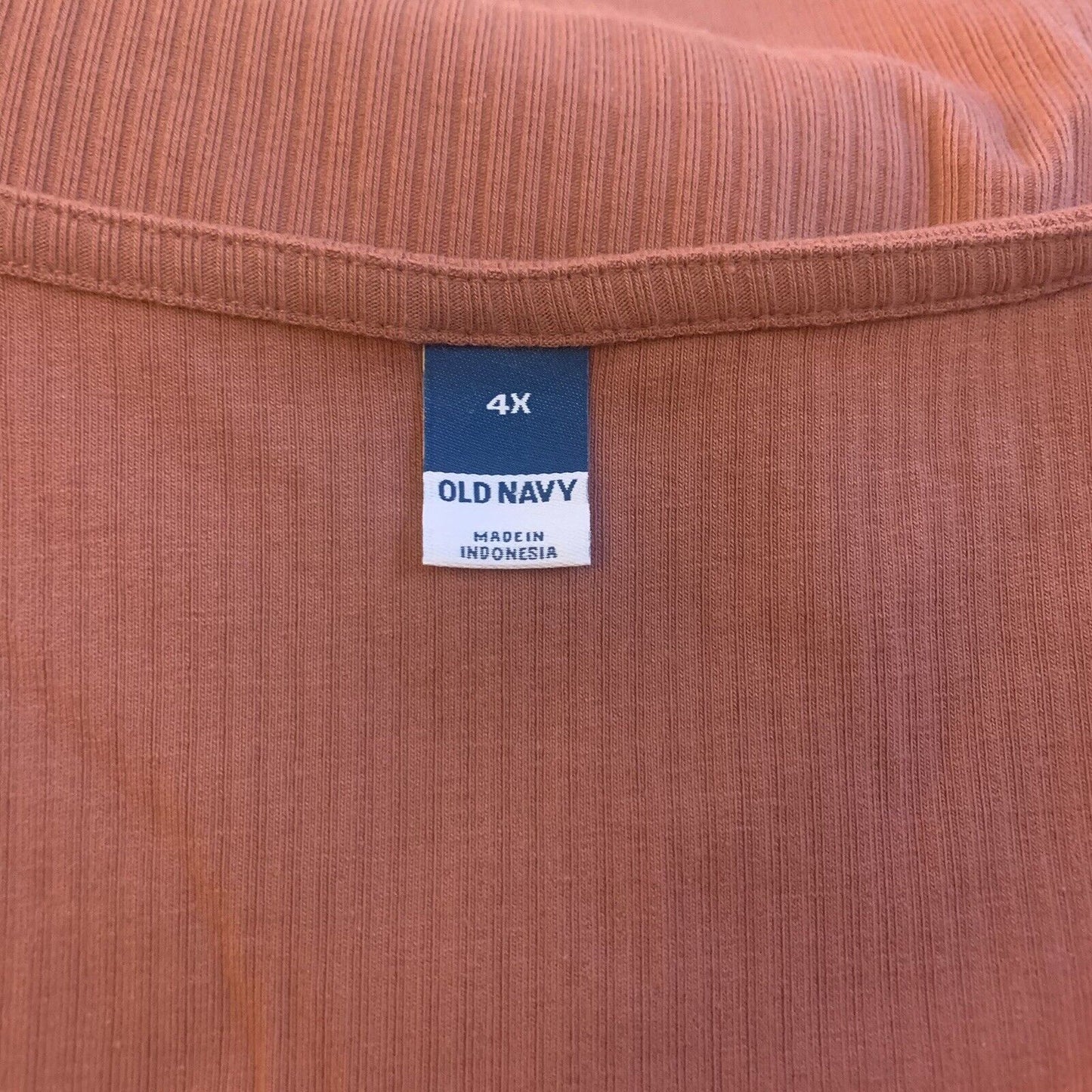 Long Sleeve Square Neck Rib Knit Bodysuit 4X (28/30) In Dusty Red Stretch NWT