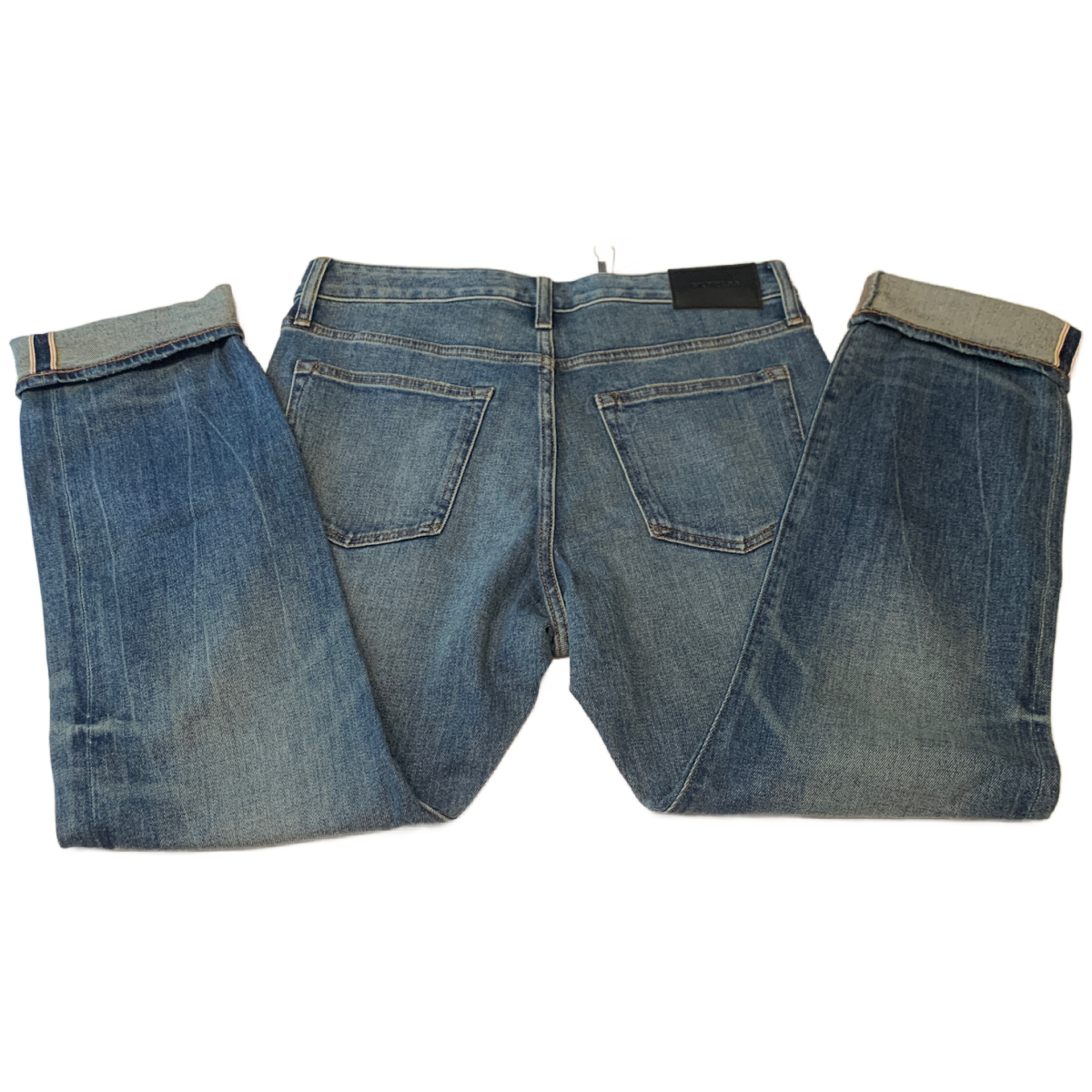$148 Express Stretch Selvedge Jeans Slim Medium Wash Colorway Button 32x30 NWT