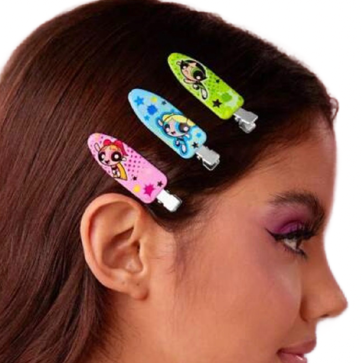 Powerpuff Girls 25pc Lot Travel Bottles, Sponges, Puffs, Tweezers, Hair Clips