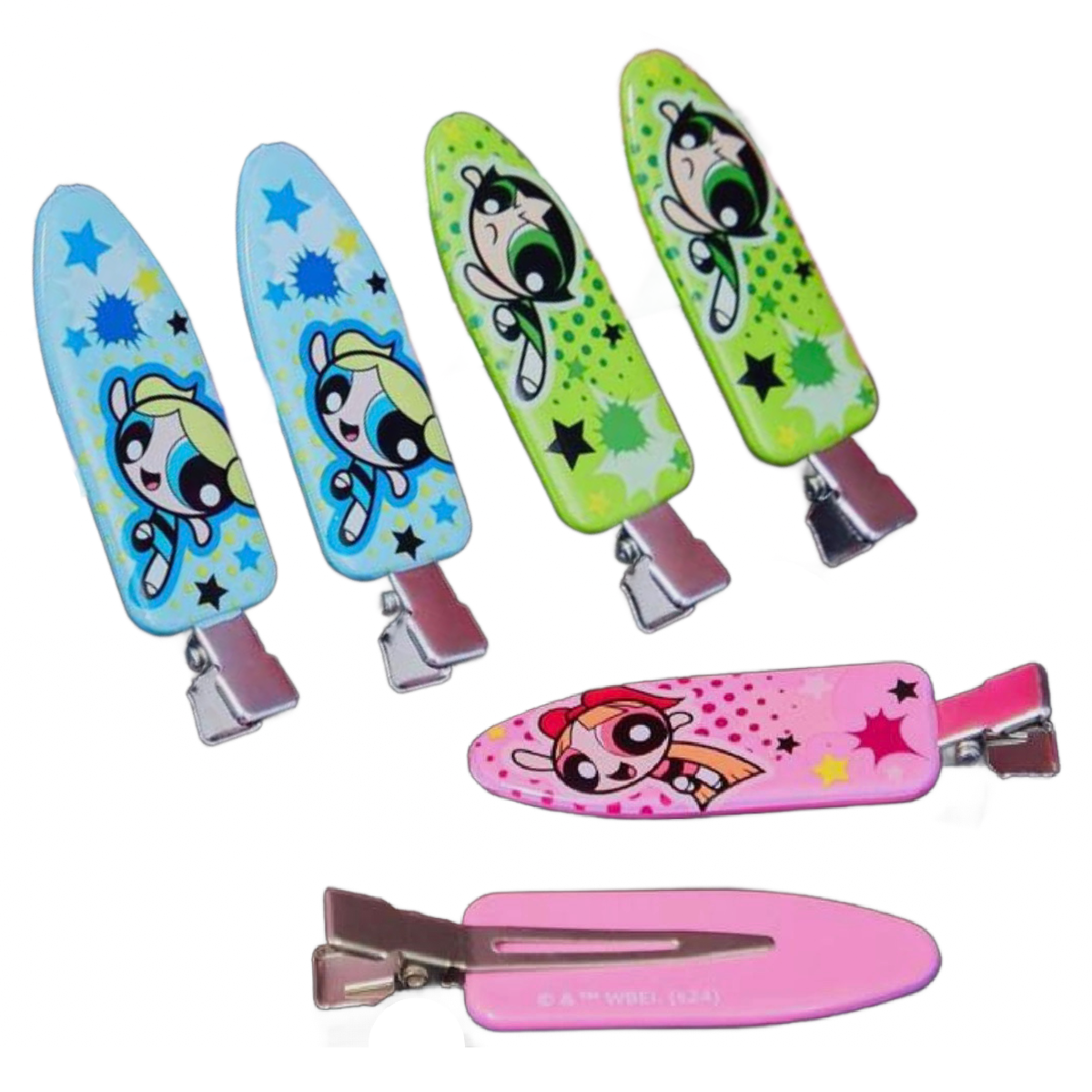 Powerpuff Girls 25pc Lot Travel Bottles, Sponges, Puffs, Tweezers, Hair Clips