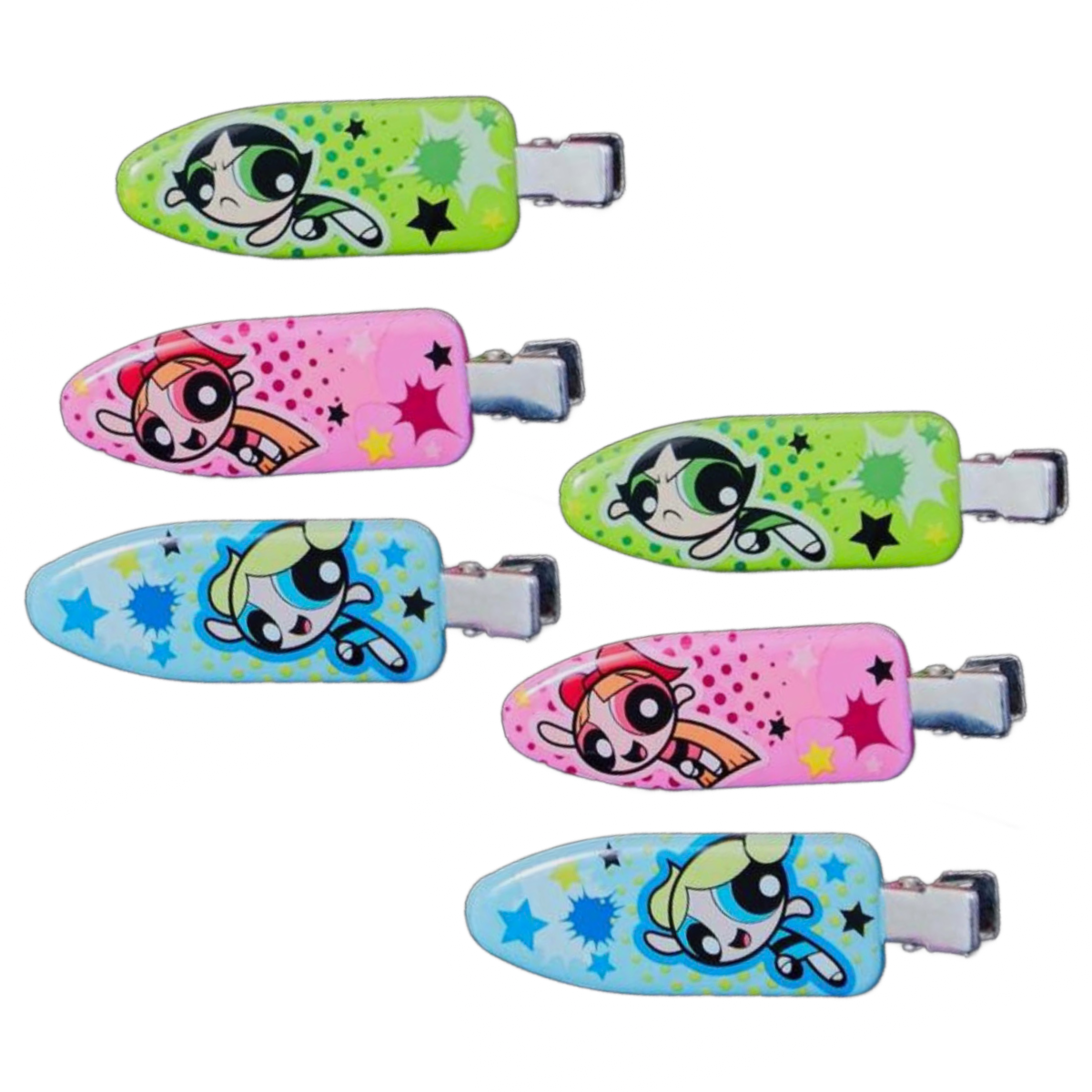 Powerpuff Girls 25pc Lot Travel Bottles, Sponges, Puffs, Tweezers, Hair Clips