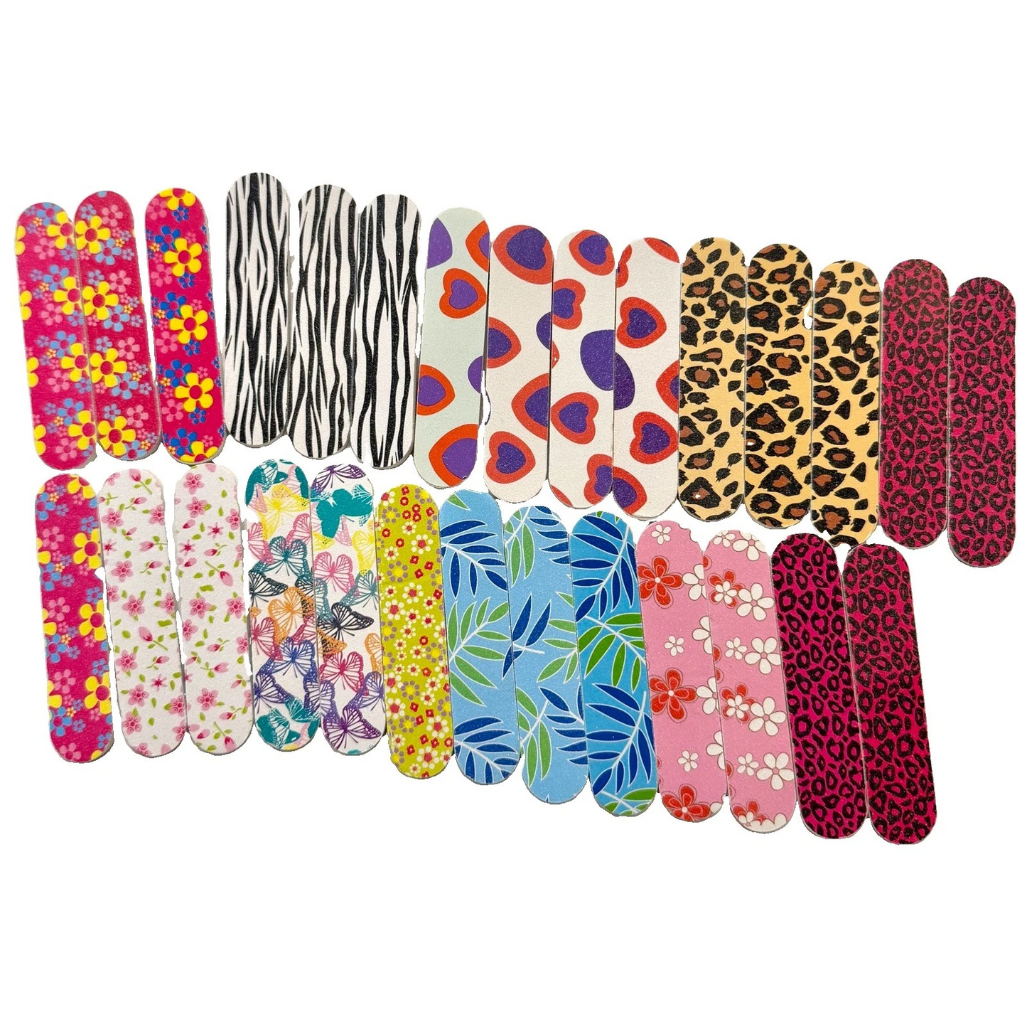Mixed Lot of Nail Emory Boards Mani Pedi 28pcs Mini 3.5" Double Sided Files NWOT