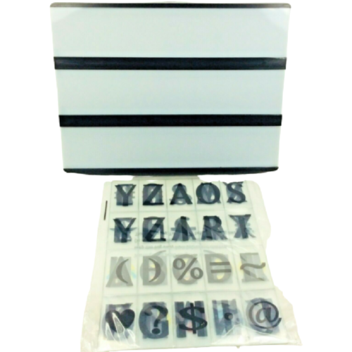 Lighted Message Board Cinematic LED Letter Box Emoji Table Wall (8x6 in) NWOB