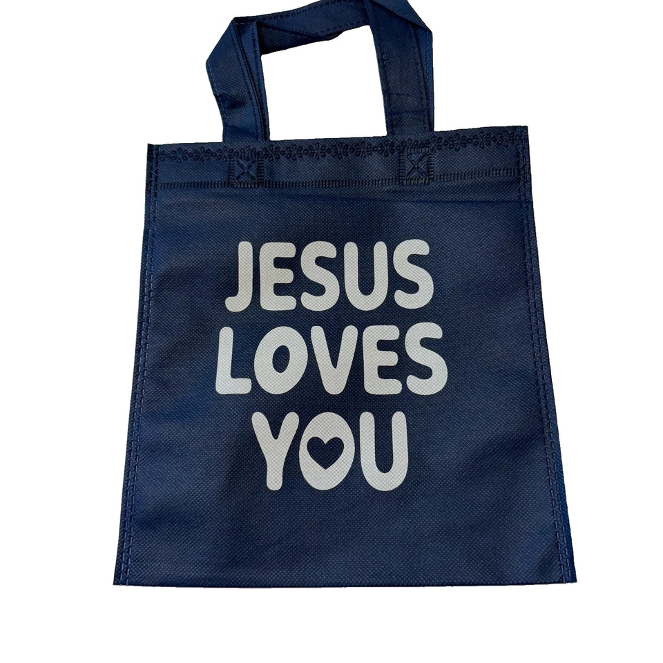 19 Pcs Lot of Jesus Loves You Gift Tote Bags Reusable Christian Religious NWOT