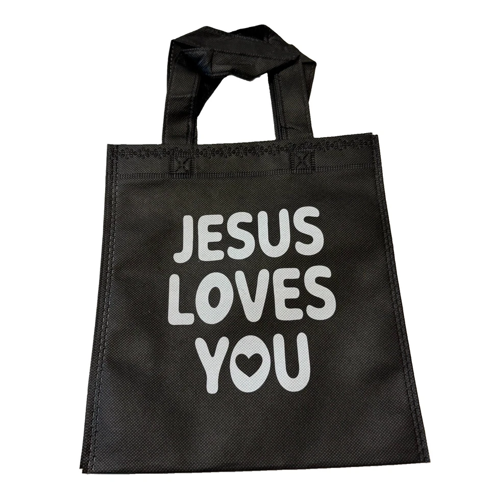 19 Pcs Lot of Jesus Loves You Gift Tote Bags Reusable Christian Religious NWOT