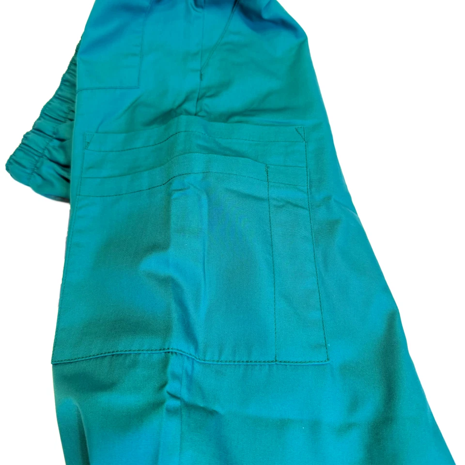 Cherokee Mens Scrub Size Large Pants Workwear 7 Pocket Cargo Hunter Green 4000