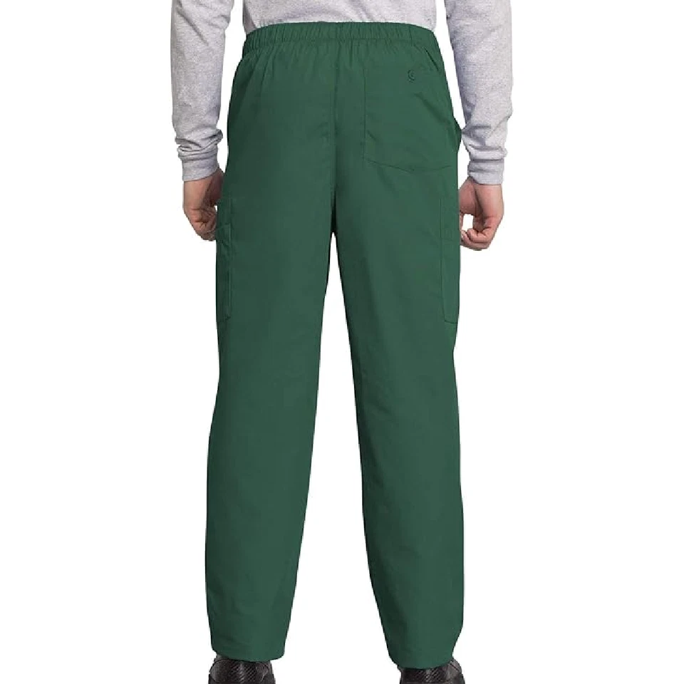 Cherokee Mens Scrub Size Large Pants Workwear 7 Pocket Cargo Hunter Green 4000