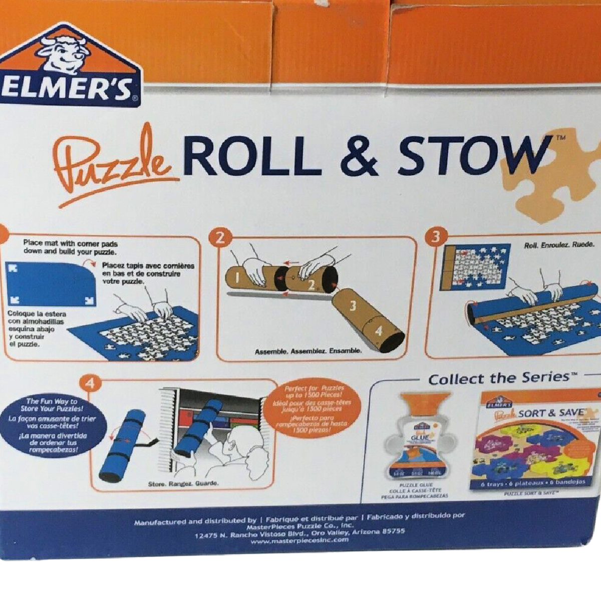Elmer's Master Jigsaw Puzzle Mat Roll Stow Kit Holds Up To 1500 Pieces 24x42 NEW