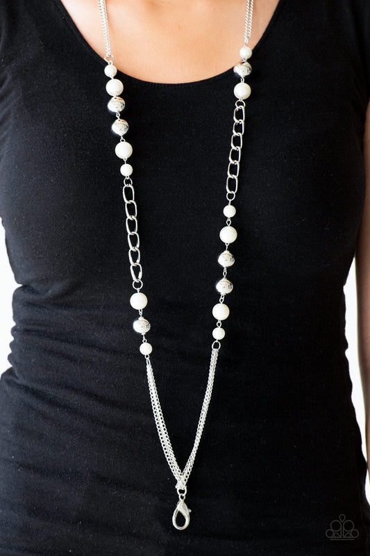 Uptown Talker Lanyard - White