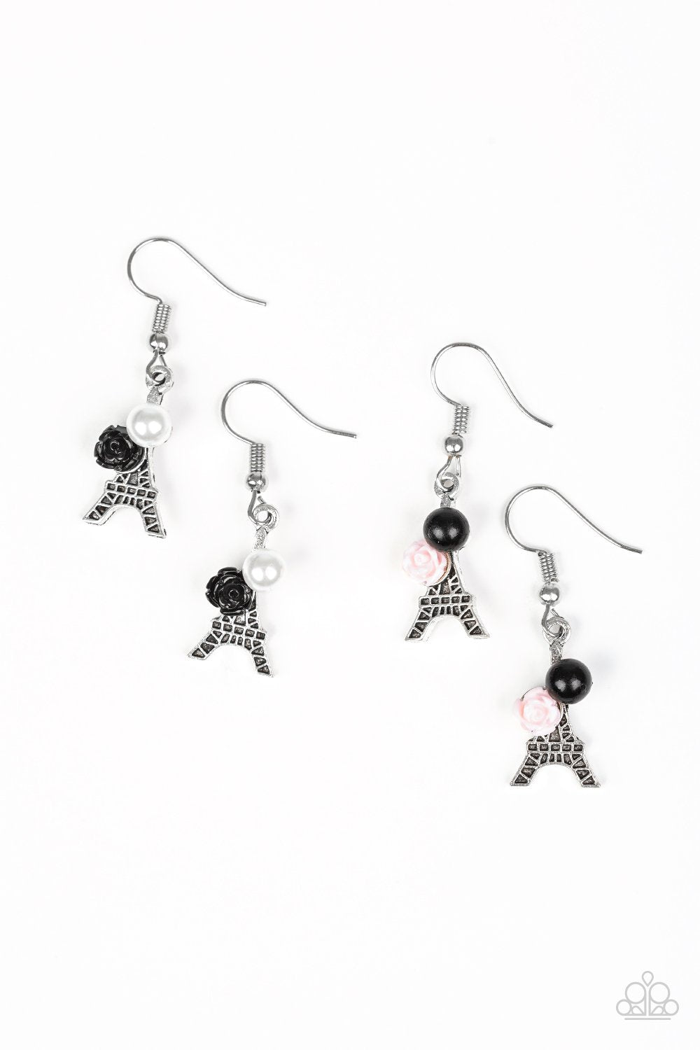 Eiffel Tower Starlet Shimmer Rose Earrings