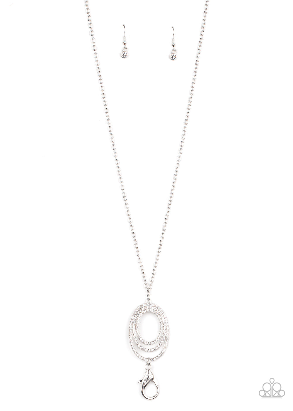 Dizzying Dazzle Lanyard - White