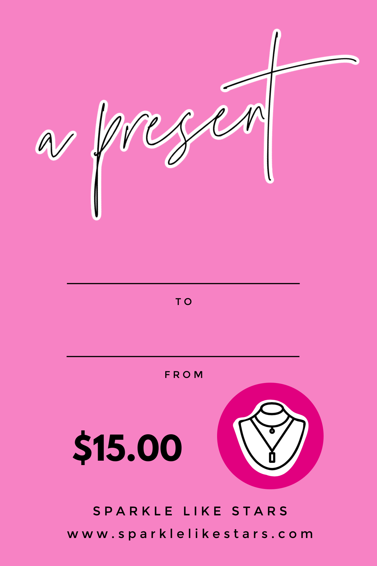 Pink Gift Certificate