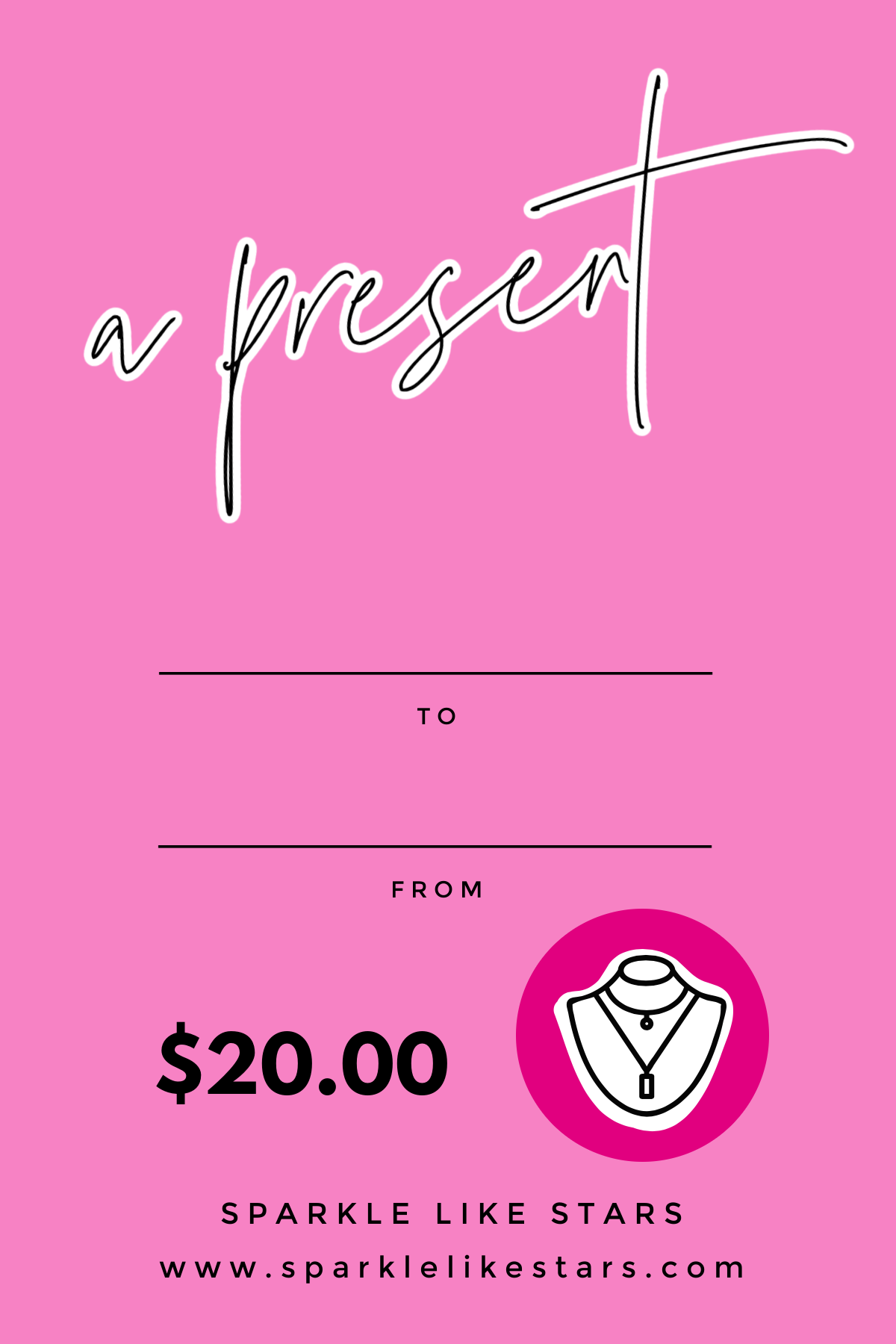 Pink Gift Certificate