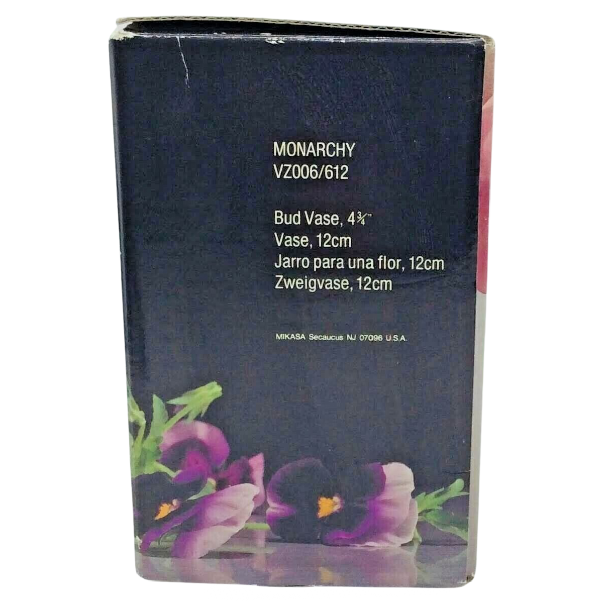 Monarchy Mikasa 4.75" Bud Vase Beveled Crystal Design (VZ006/612) Japan NIB