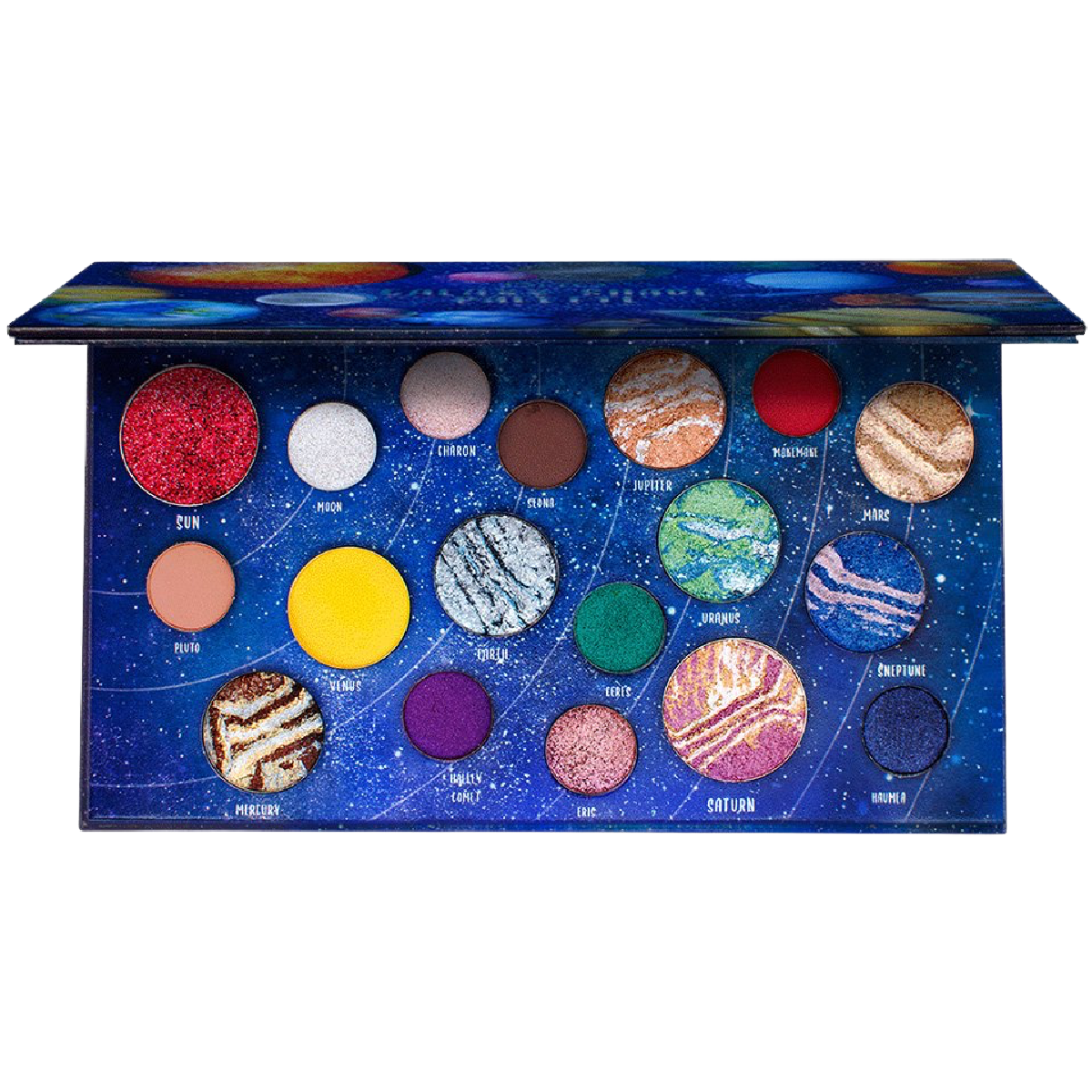 Lot of 3 Dito Space Planet Eyeshadow Palettes Shiny Sun, Eco Earth, Galaxy NEW