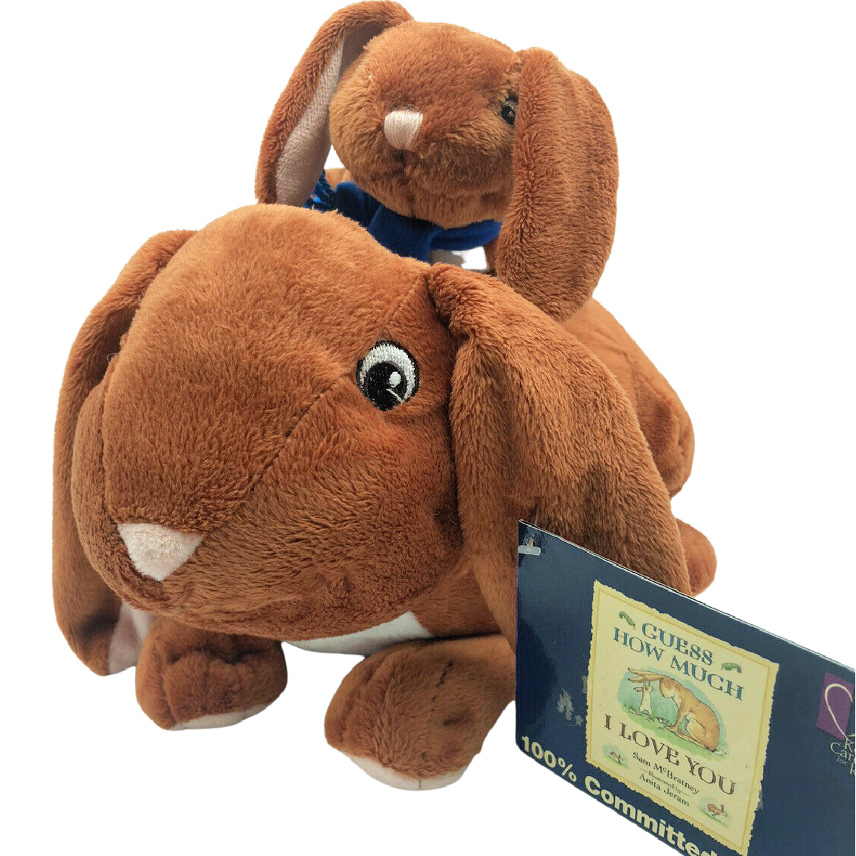 Kohls Cares Guess How Much I Love You Book & Bunny Rabbit Plush Mommy / Baby NEW
