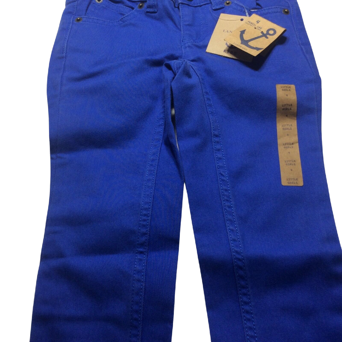 Lands' End Girl Pencil Jegging Skinny Jeans Pants Size 4 Adjustable Waist New
