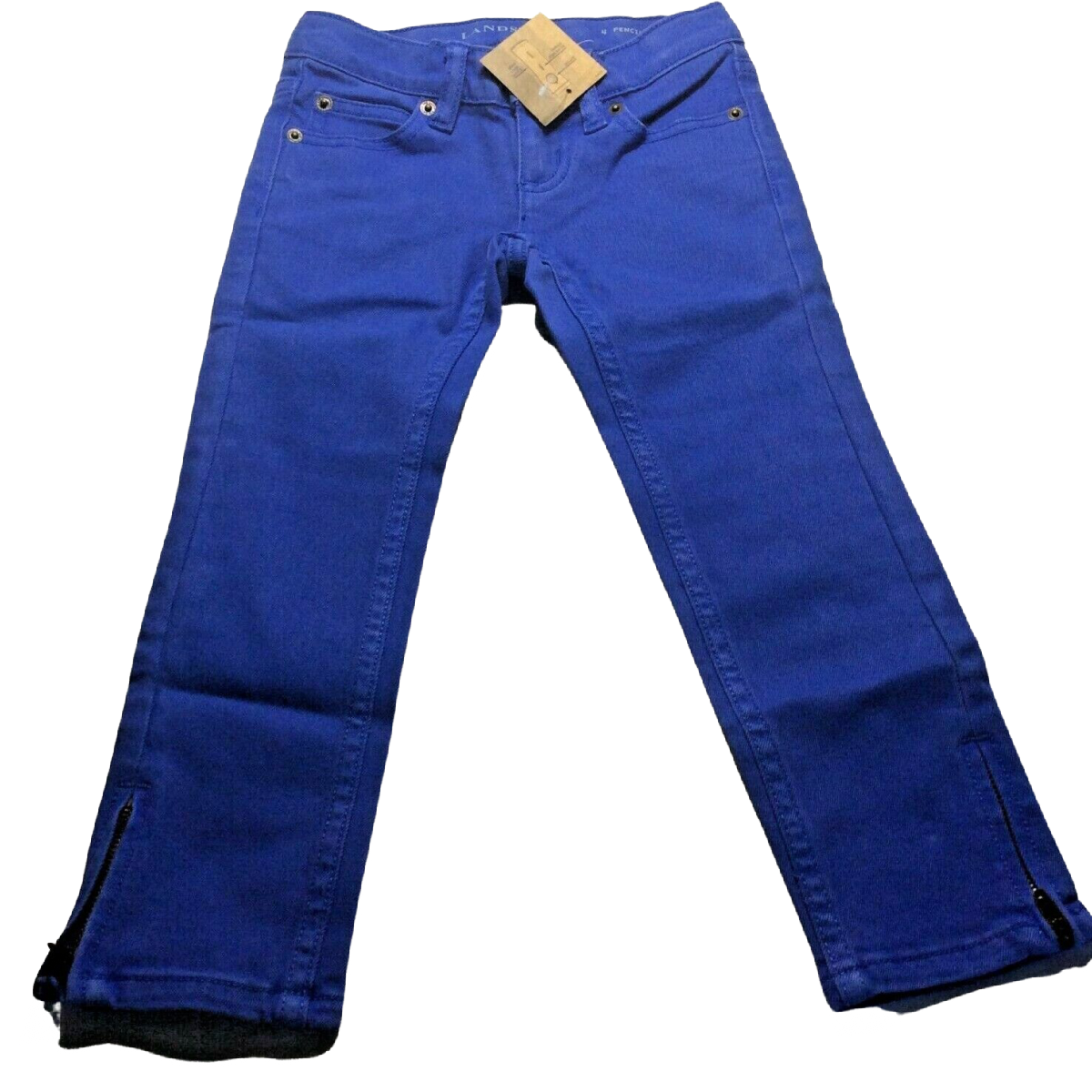 Lands' End Girl Pencil Jegging Skinny Jeans Pants Size 4 Adjustable Waist New