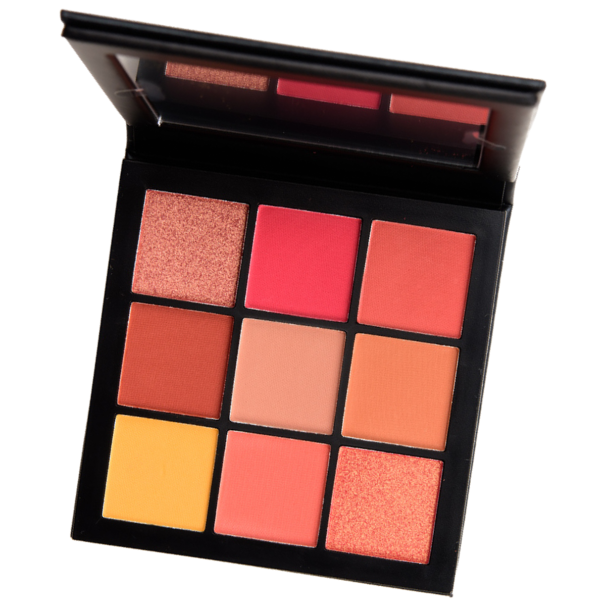 Huda Beauty Coral Obsessions Eyeshadow Palette 9 Matte, Shimmer, Metallic Shades