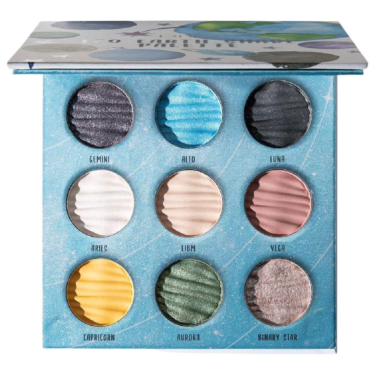 Lot of 3 Dito Space Planet Eyeshadow Palettes Shiny Sun, Eco Earth, Galaxy NEW
