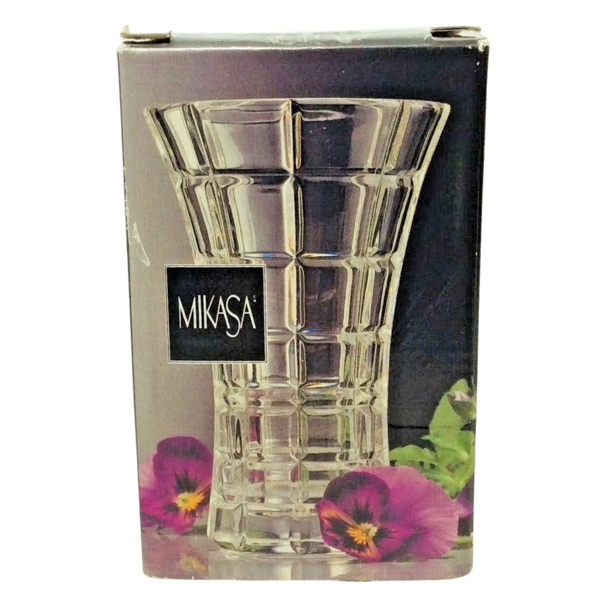 Monarchy Mikasa 4.75" Bud Vase Beveled Crystal Design (VZ006/612) Japan NIB