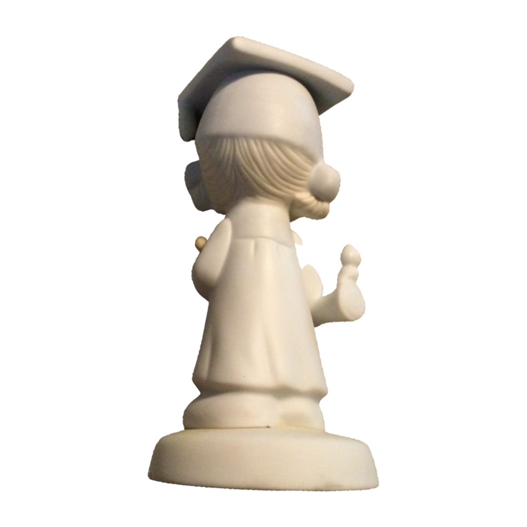 1980 Precious Moments Graduation 5” Figurine The Lord Bless You Keep You E-4721