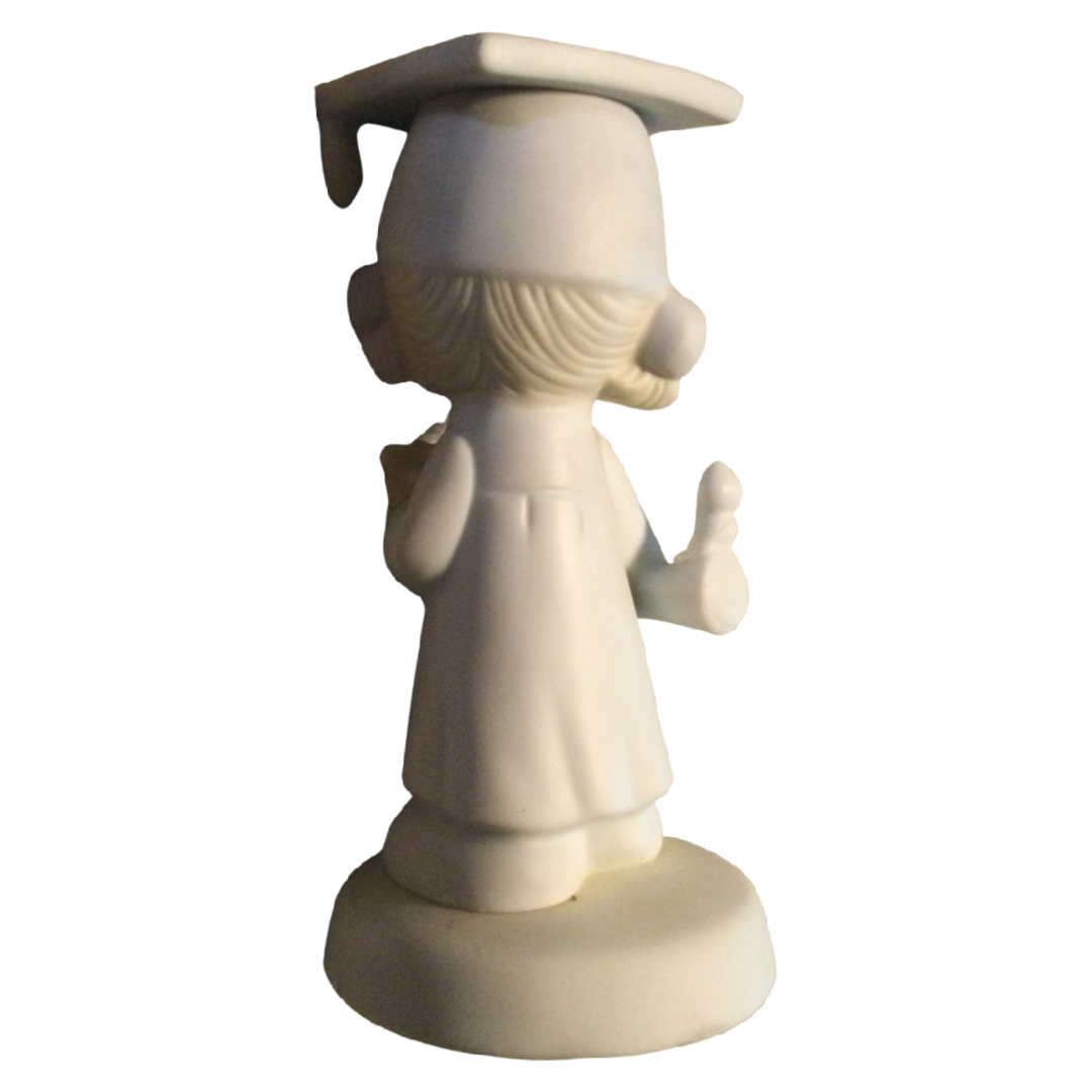 1980 Precious Moments Graduation 5” Figurine The Lord Bless You Keep You E-4721