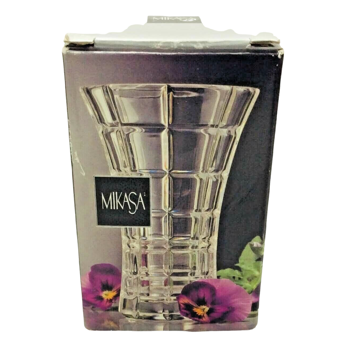 Monarchy Mikasa 4.75" Bud Vase Beveled Crystal Design (VZ006/612) Japan NIB