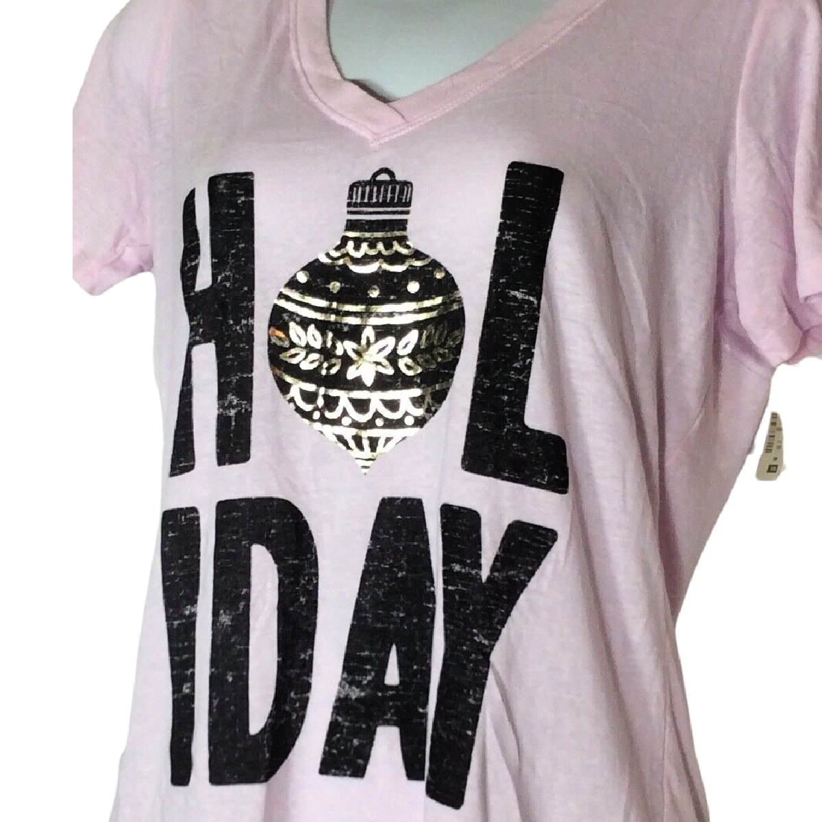 Christmas Ornament Graphic "Holiday" Shirt Size XXL V-Neck Aeropostale NWT